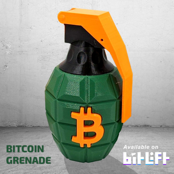 Bitcoin Grenade Art Green